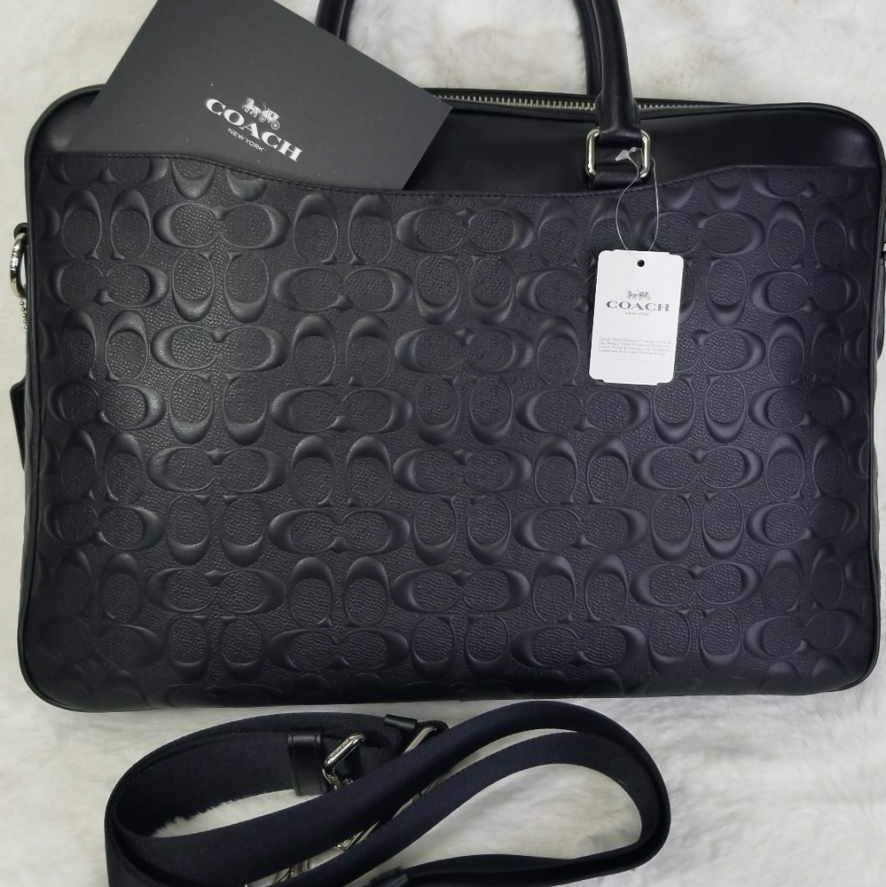 ☆ COACH Signature Designer Computer BAG Briefcase - Picture 6 of 12